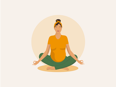 Yoga poster illustration in faceless style. centre design faceless graphic design illustration meditation sport yoga