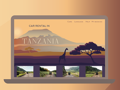 Silhouette of Tanzania Illustration for Your Website branding design graphic design illustration jeep landing logo page safary vector