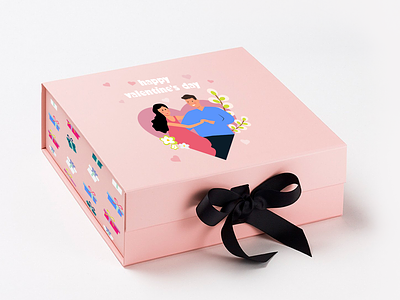Gift Box Design for St.Valentine's Day box couple design gift graphic design illustration logo love vector wedding