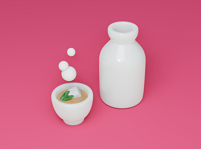 drink 100 days of modeling blender 3d design