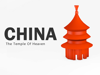 Temple of Heaven design drawing illustration