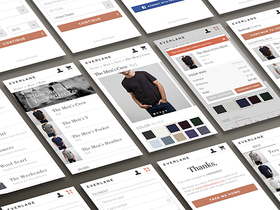 Everlane Mobile cart checkout ecommerce everlane ios mobile mobile web payment ui ux