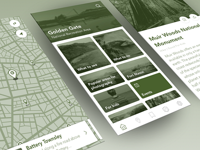 National Park Service Wireframes ios national parks wireframes