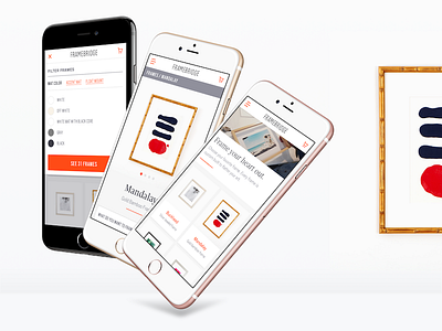 Framebridge checkout ecommerce ios mobile mobile web product page