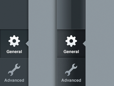 Sidebar Navigation Variants active button interface navigation sidebar states
