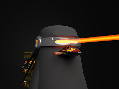 Imperial Commander Pingu 3d character design crypto nft