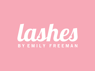 Simple logo for a new beauty business extensions lashes pink