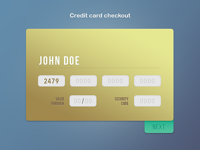 DailyUI #02 Credit card checkout