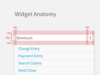 Widget Anatomy app css design table typography ui