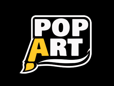 Popart logo type artist creative logo popart type