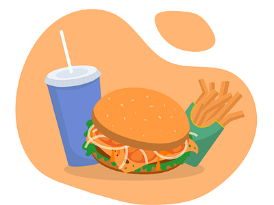 Вредная еда illustration vector