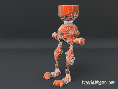 Robot Bunny Wip5 3d lightwave3d mech mecha robots scifi steampunk wip