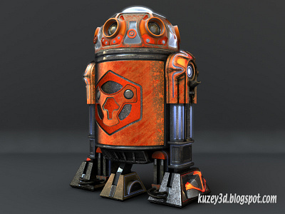 Star Wars Droid: Textured 3d droid lightwave3d robots scifi star wars steampunk