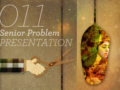 Senior Problem Presentation Poster photoshop texture type