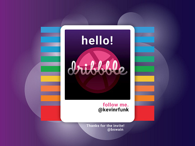 Hello Dribble! I'm Kevin. celestial color blocks depth of field design dimensional foggy gradient design graphic design hellodribbble icon lights logo photograph polaroid sparkles spectrum vector