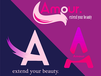Amour! beauty creative design dimensional fashion gradient hair hairproduct illustrator style stylish trend well being