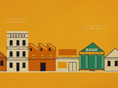 City bank building city explainer illustration illustrator vector