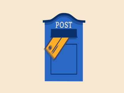 The Postman animation bank card explainer gif illustration motion pig post