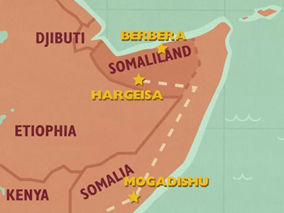 Map of Somaliland africa around the world illustration map somalia somaliland travel trip