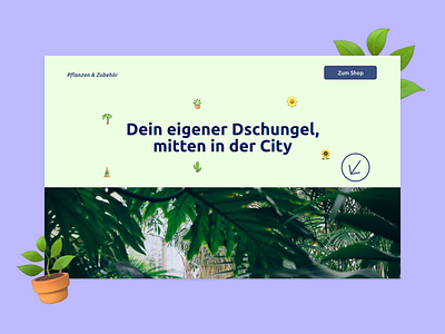 Your own urban jungle - homepage design ecommerce landing page saas ui ux webdesign website
