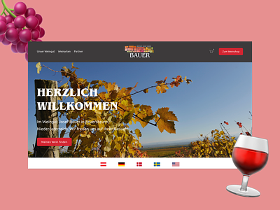 Find your wine - webshop branding design ecommerce landing page ui url user flow ux webdesign webshop