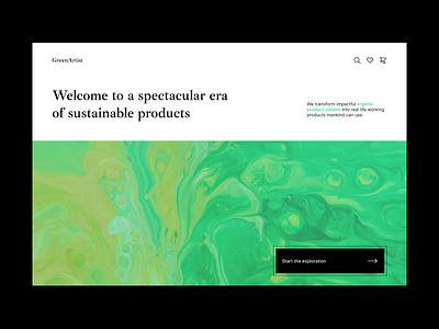 Is it more than green marketing? ecommerce greenmarketing homepage webdesign webshop website header