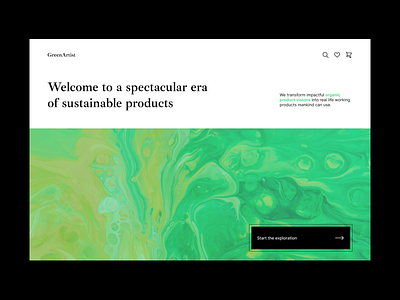 Shop hero for sustainable products