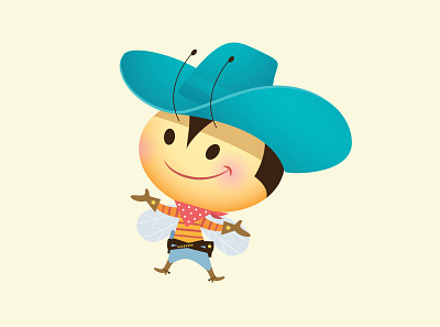 Buffalo Bee adobe illustrator cereal character design characters cute mascot nabisco vector