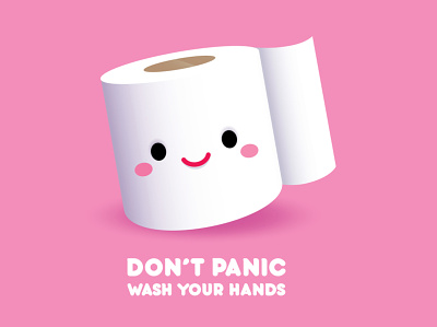Don't Panic cute illustrator kawai vector illustration