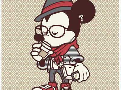 Hipster Mickey Color Variant disney disneyland hipster mickey jerrod maruyama mickey mouse wonderground gallery