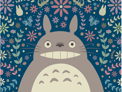 totoro background pattern