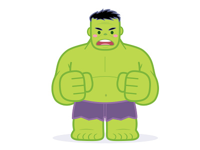 Hulk adobe illustrator character design cute disney illustration jerrod maruyama vector