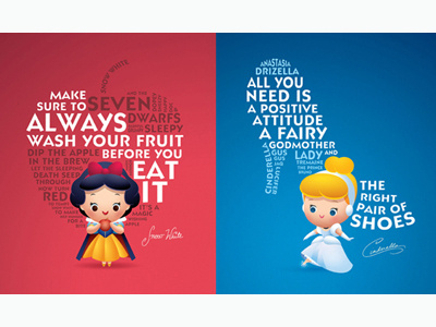 Life Lessons From Princesses cinderella cute disney disneyland jerrod maruyama kawaii princess snow white