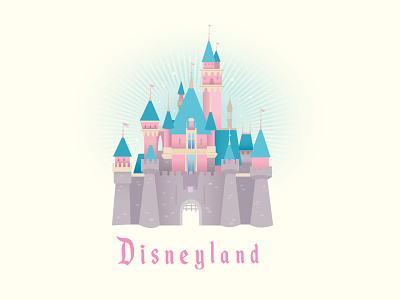 Disneyland Castle adobe illustrator cute design disney disneyland illustration jerrod maruyama kawaii logo vector