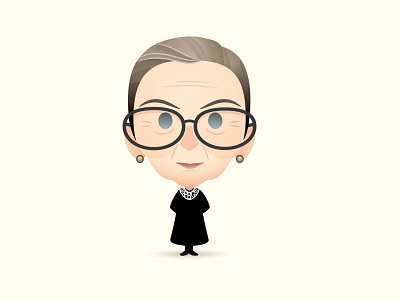 RIP RBG character design illustration jmaruyama