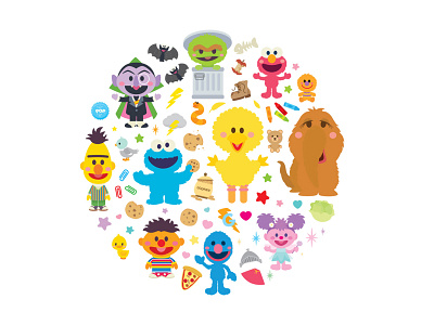 Sesame Street adobe illustrator character design cute illustration jerrod maruyama jmaruyama kawaii sesame street vector