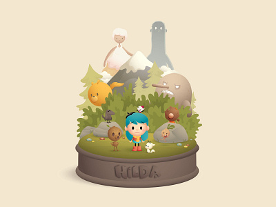 Hilda adobe illustrator character design cute illustration jerrod maruyama jmaruyama kawaii vector