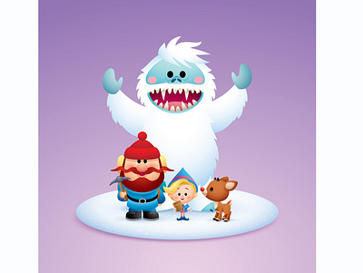 Rudolph & Friends - Group (Color Variant) adobe illustrator character design cute gallery 1988 illustration jerrod maruyama jmaruyama kawaii vector