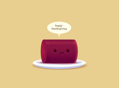 Jellied Cranberry Sauce adobe illustrator character design cute illustration jerrod maruyama jmaruyama kawaii vector