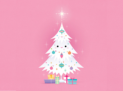 Christmas Tree adobe illustrator character design cute illustration jerrod maruyama jmaruyama kawaii vector