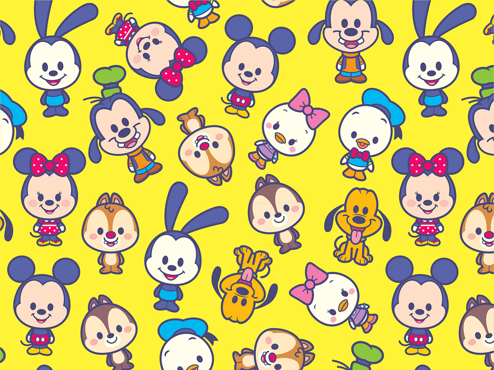Kawaii Mickey And Friends Pattern By Jerrod Maruyama On Dribbble