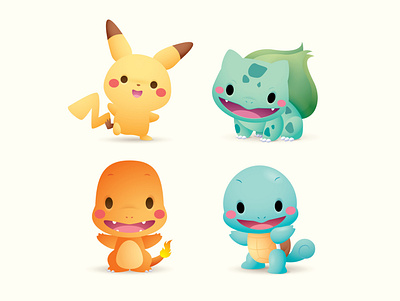 Pokémon adobe illustrator character design cute illustration jerrod maruyama jmaruyama kawaii vector