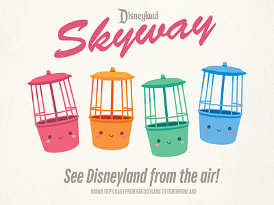 Disneyland Skyway character design cute disney illustration jerrod maruyama jmaruyama kawaii