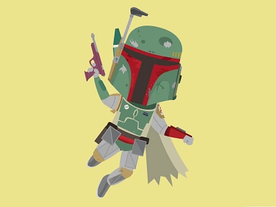 Boba character design disney illustration jerrod maruyama star wars vector