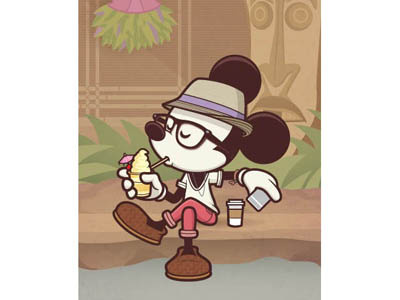 Enchanted Hipster disney disneyland downtown disney enchanted tiki room hipster mickey jerrod maruyama mickey mouse warm up mickey wonderground gallery