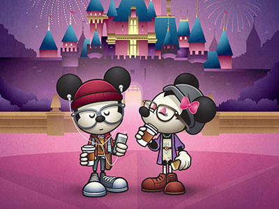 Hipsters Forever disney disneyland downtown disney hipster mickey jerrod maruyama mickey mouse wonderground gallery