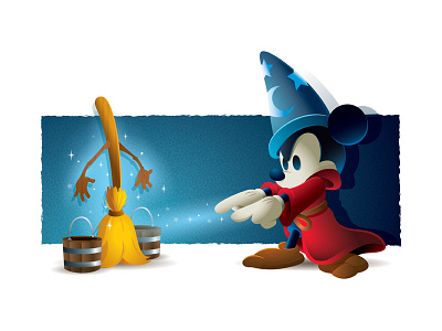 The Apprentice disney fantasia jerrod maruyama mickey mouse sorcerers apprentice