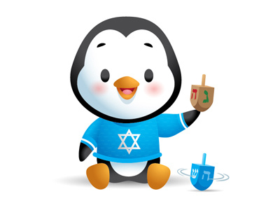 Happy Hanukkah facebook hanukkah penguin waddles