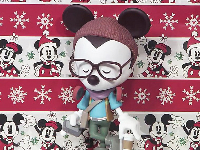 Hipster Mickey 9" Vinyl Figure disneyland downtown disney hipster mickey jerrod maruyama mickey mouse wonderground gallery
