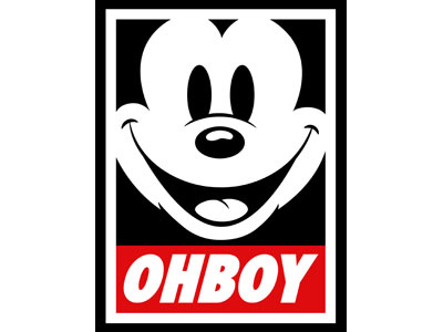 OH BOY disney mickey mouse oh boy poster sticker tribute